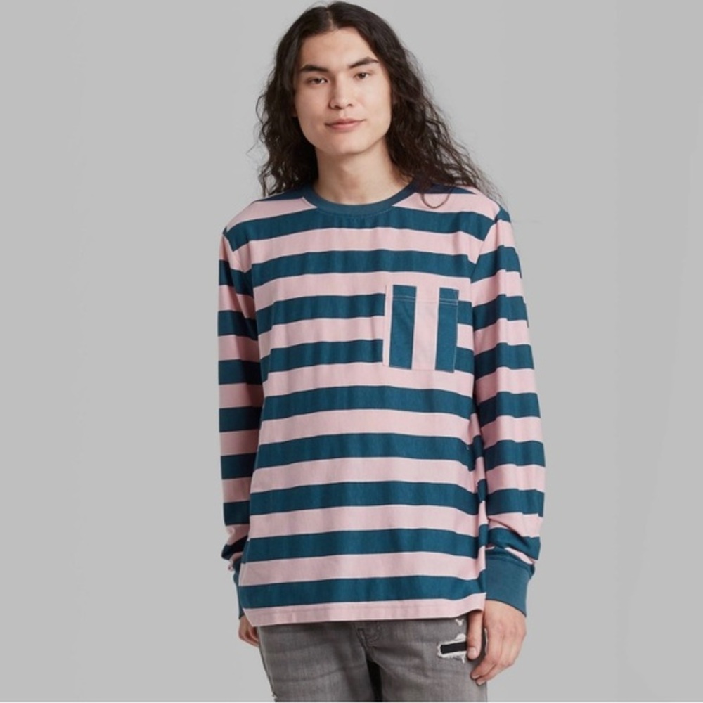 NWT Men's Long Sleeve striped t-shirt Size M
